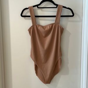 Boohoo tan body suit